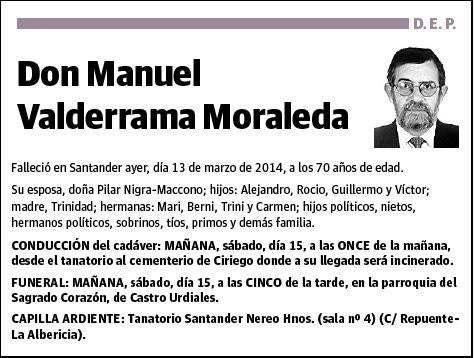 VALDERRAMA MORALEDA,MANUEL