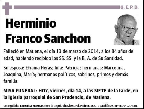 FRANCO SANCHON,HERMINIO