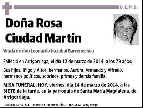 CIUDAD MARTIN,ROSA