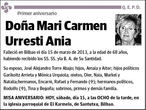 URRESTI ANIA,Mª CARMEN