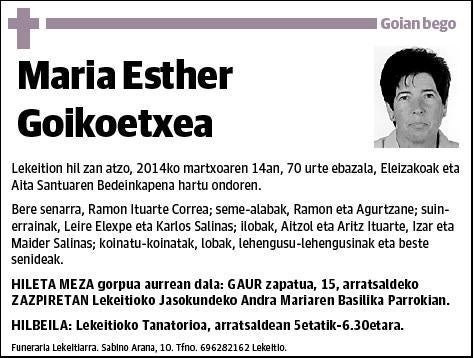 GOIKOETXEA,MARIA ESTHER