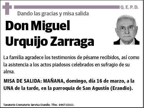 URQUIJO ZARRAGA,MIGUEL