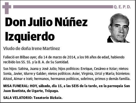 NUÑEZ IZQUIERDO,JULIO