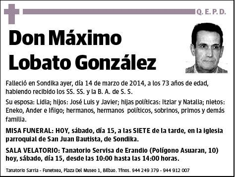 LOBATO GONZALEZ,MAXIMO