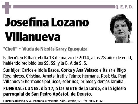 LOZANO VILLANUEVA,JOSEFINA