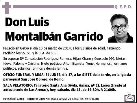 MONTALBAN GARRIDO,LUIS