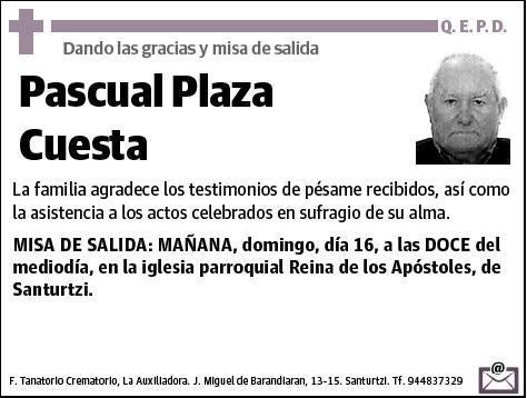 PLAZA CUESTA,PASCUAL