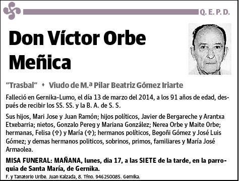 ORBE MEÑICA,VICTOR