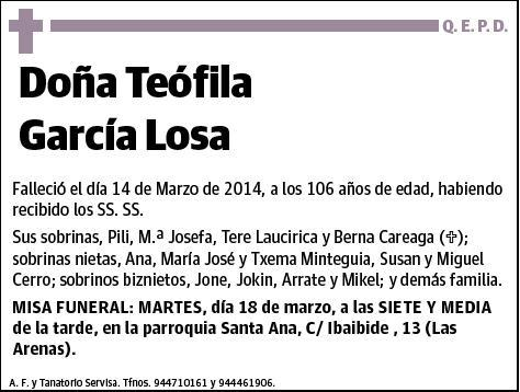 GARCIA LOSA,TEOFILA