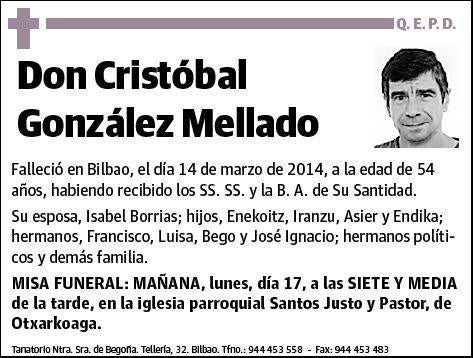 GONZALEZ MELLADO,CRISTOBAL