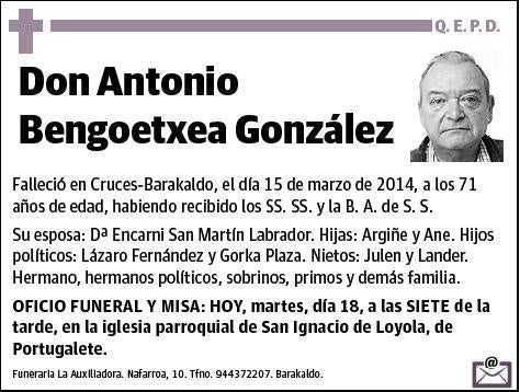 BENGOETXEA GONZALEZ,ANTONIO