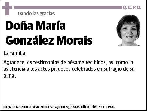 GONZALEZ MORAIS,MARIA