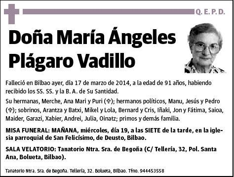 PLAGARO VADILLO,MARIA ANGELES