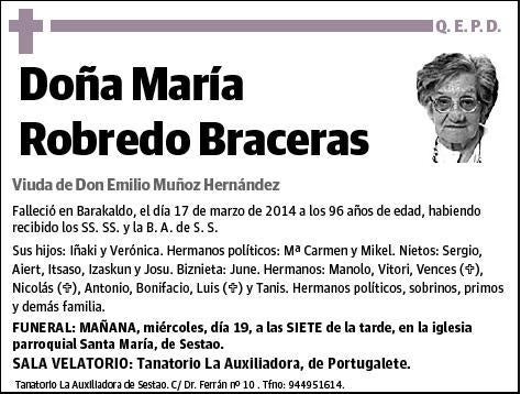 ROBREDO BRACERAS,MARIA