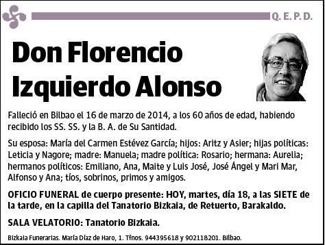 IZQUIERDO ALONSO,FLORENCIO