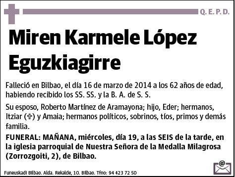 LOPEZ EGUZKIAGUIRRE,MIREN KARMELE