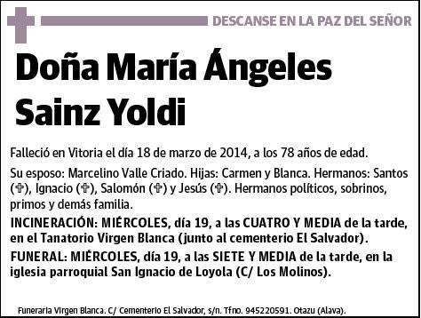 SAINZ YOLDI,MARIA ANGELES