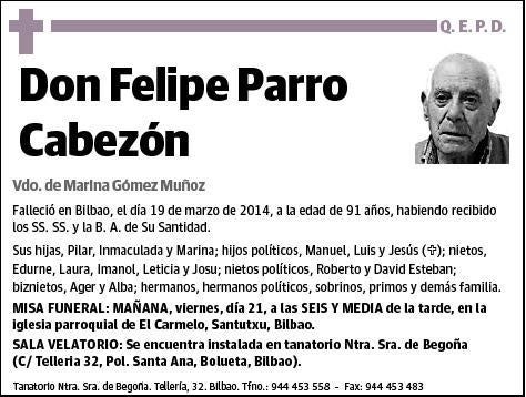 PARRO CABEZON,FELIPE