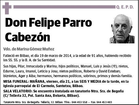 PARRO CABEZON,FELIPE