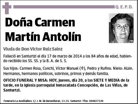 MARTIN ANTOLIN,CARMEN