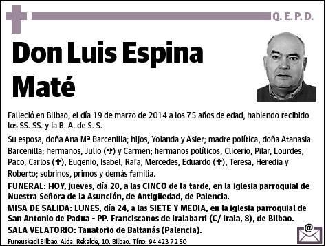 ESPINA MATE,LUIS