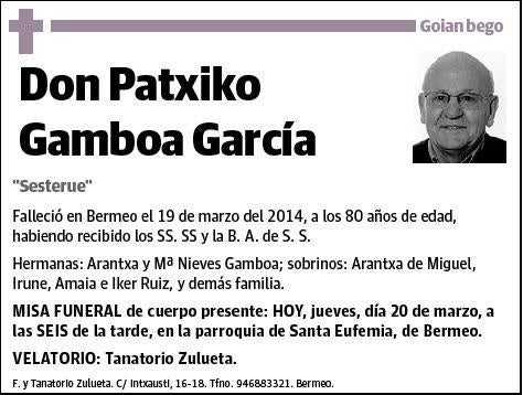 GAMBOA GARCIA,PATXIKO