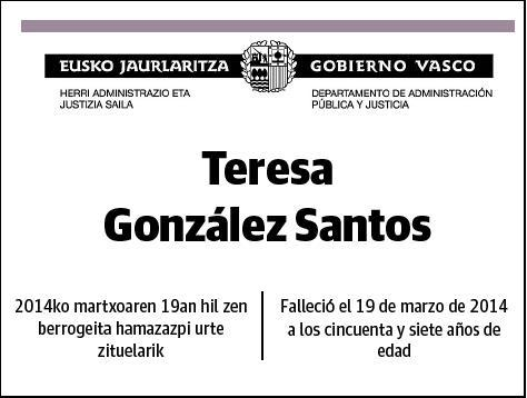 GONZALEZ SANTOS,TERESA