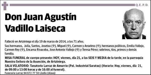 VADILLO LAISECA,JUAN AGUSTIN