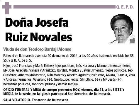 RUIZ NOVALES,JOSEFA