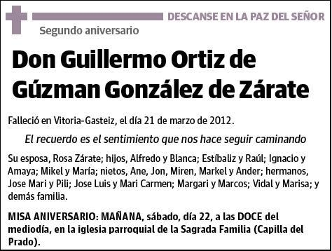 ORTIZ DE GUZMAN GONZALEZ DE ZARATE,GUILLERMO