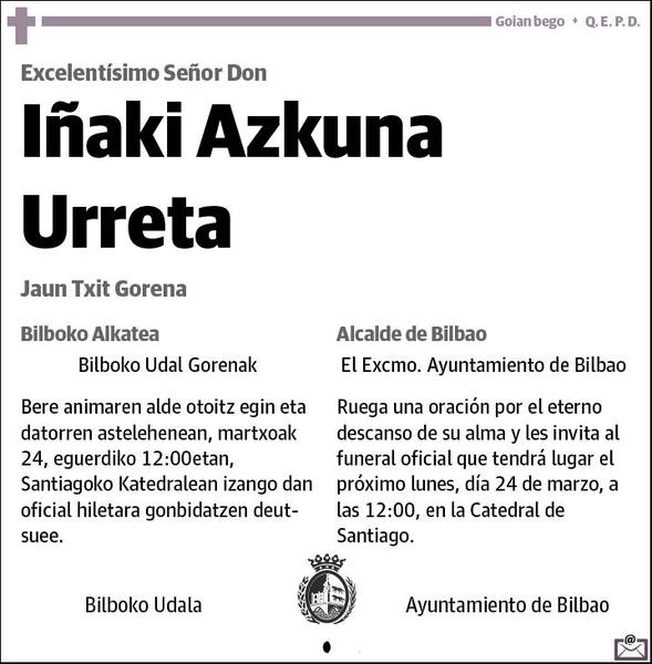 AZKUNA URRETA,IÑAKI
