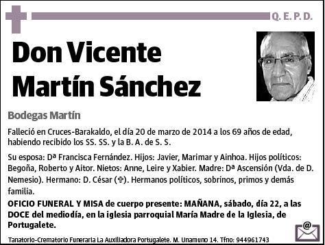 MARTIN SANCHEZ,VICENTE