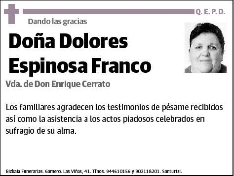 ESPINOSA FRANCO,DOLORES