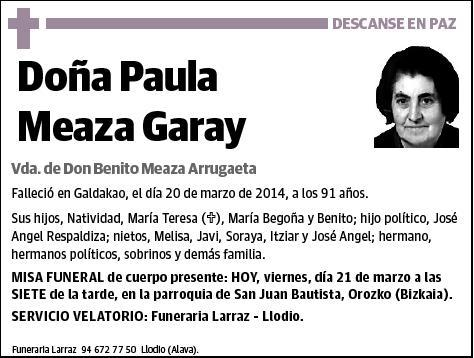 MEAZA GARAY,PAULA