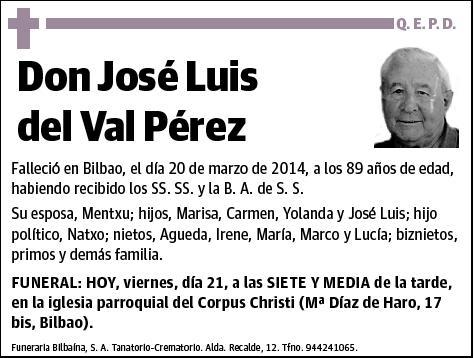 DEL VAL PEREZ,JOSE LUIS