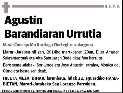 BARANDIARAN URRUTIA,AGUSTIN