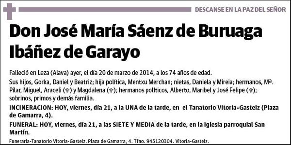 SAENZ DE BURUAGA IBAÑEZ DE GARAYO,JOSE MARIA