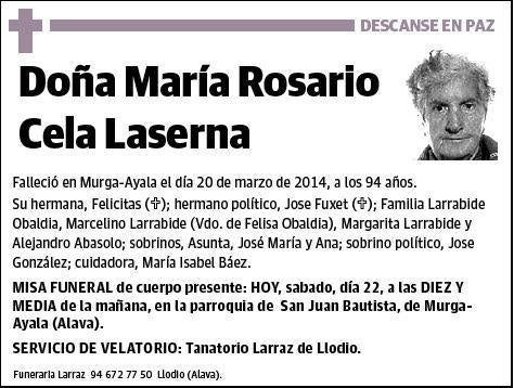 CELA LASERNA,MARIA ROSARIO