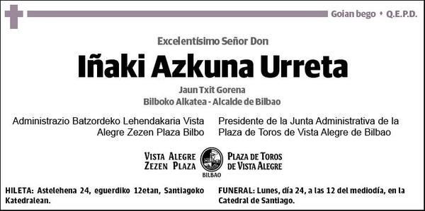 AZKUNA URRETA,IÑAKI