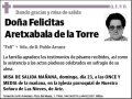 ARETXABALA DE LA TORRE,FELICITAS