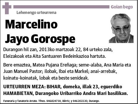 JAYO GOROSPE,MARCELINO