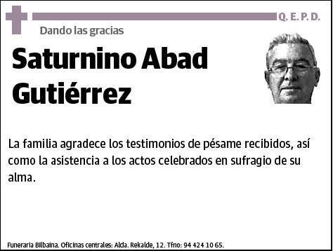 ABAD GUTIERREZ,SATURNINO