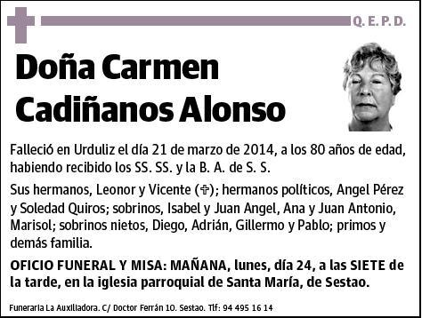 CADIÑANOS ALONSO,CARMEN