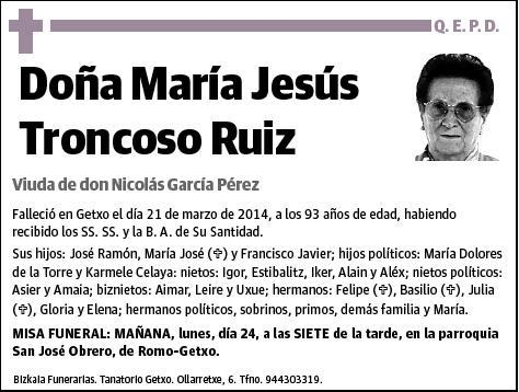 TRONCOSO RUIZ,MARIA JESUS