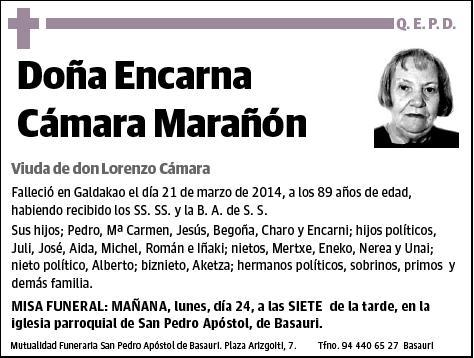 CAMARA MARAÑON,ENCARNA