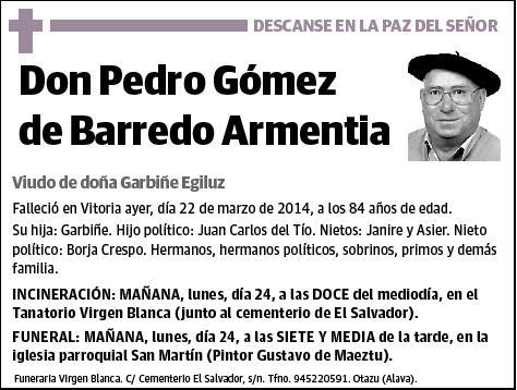 GOMEZ DE BARREDO ARMENTIA,PEDRO