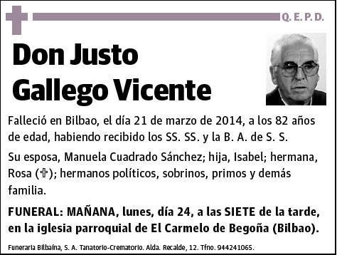 GALLEGO VICENTE,JUSTO