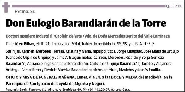 BARANDIARAN DE LA TORRE,EULOGIO