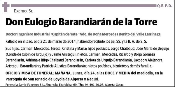 BARANDIARAN DE LA TORRE,EULOGIO