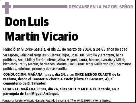 MARTIN VICARIO,LUIS